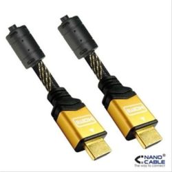 CABLE HDMI V1.4 ALTA VELOCIDAD/HEC FERRITA A/M-A/M 3M ORO NANOCABLE