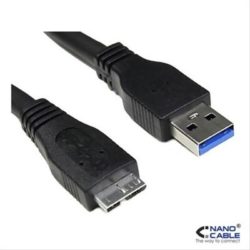 CABLE USB 3.0 A/M-MICRO B/M 2M NEGRO NANOCABLE