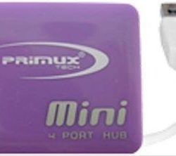 HUB USB 4 PUERTOS PRIMUX H105 MINI VIOLETA