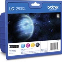 TINTA BROTHER LC1280XL NEGRO + 3 COLORES BROTHER LC1280XL