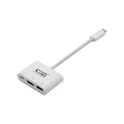 CABLE CONVERSOR USB-C A HDMI/USB/USB-C 3 EN 1 BLANCO 15CM