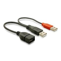 CABLE USB 2.0+ALIM.TIPO A/M+A ALIM./M-A/H 0.15M