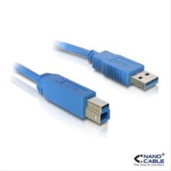 CABLE USB 3.0 A/M-B/M 2MTS AZUL NANOCABLE