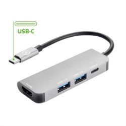 CELLY USB-C A (2)USB 3.0. HDMI Y USB-C METAL·